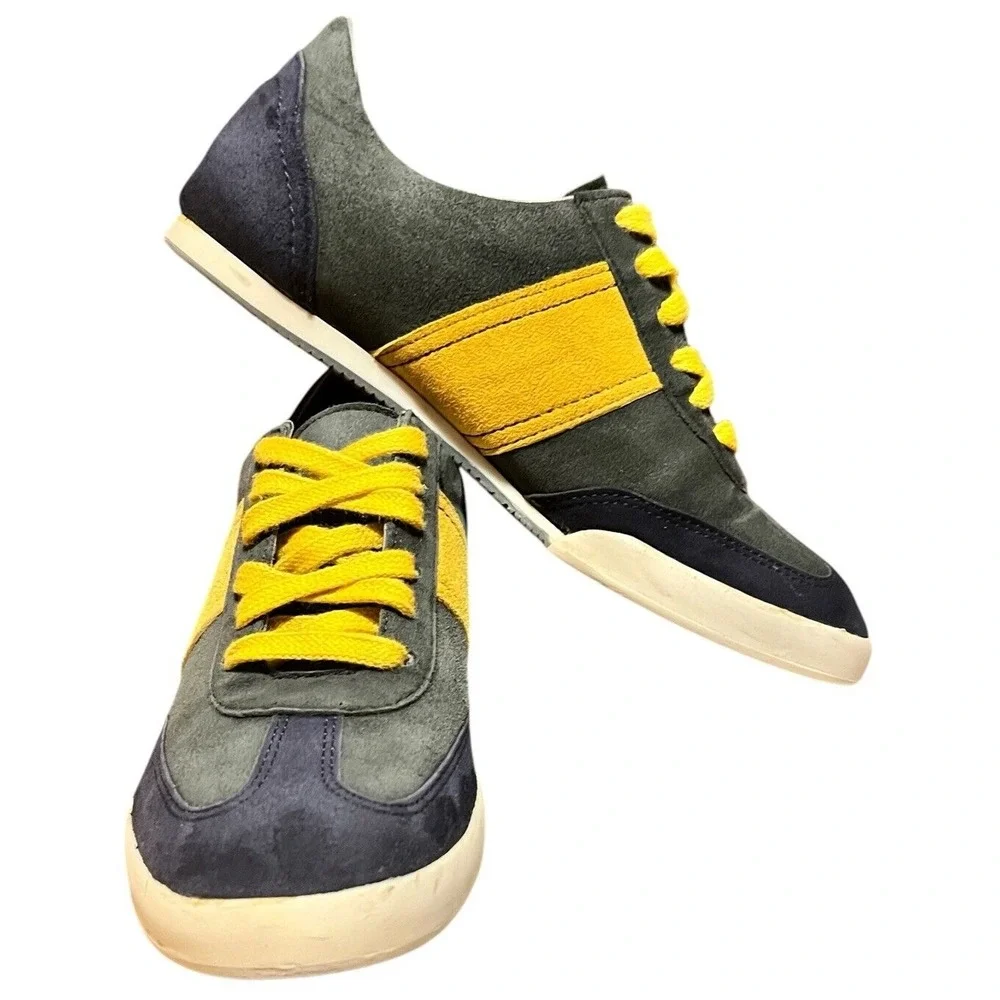 Emerson Fry‎ Woman Suede/Leather  Daily Trainers Navy/ Mustard Portugal EU 36